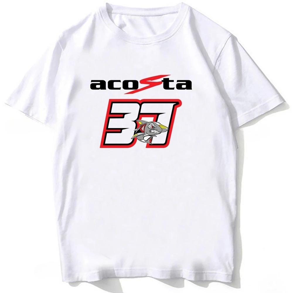 Pedro Acosta 37 Shark GP Kjøre T-skjorte Ny Menn Kort Ermet Sport Gutt Casual Hvite Topper Fjellklatring Motorsykkelkjører T-skjorter