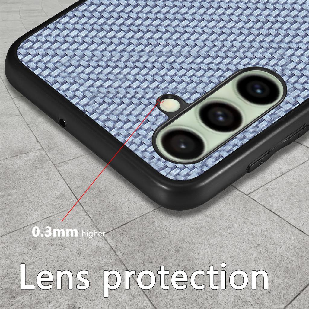 For Samsung Galaxy S25+ Case Carbon Fiber Texture PU+PC+TPU Phone Back Cover