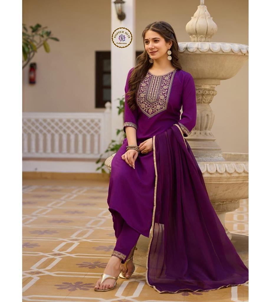 Women Designer Party Wear Kurta Pant Dupatta Set Indian Pakistani Salwar Kameez Kurti Dress