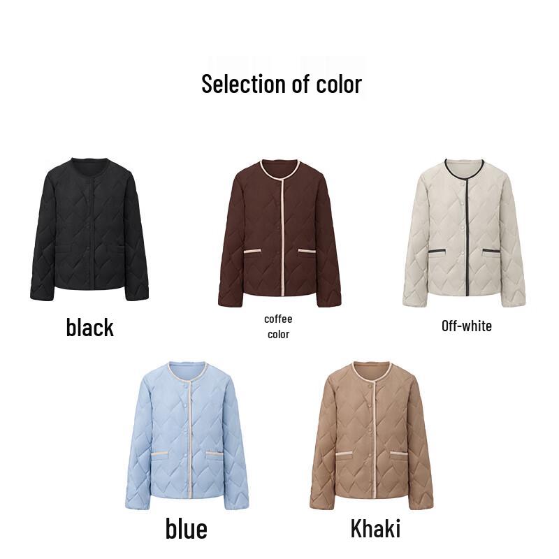 Yalu EW Women's Round Neck Diamond Quilted Lightweight Down Jacket