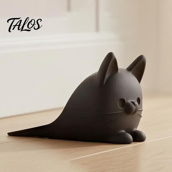 Cat Shaped Doorstop 3D Printed Lying Doorstop, Decorative Kitten Door Stopper Wedge, Floor Anti-slip Carpet for Home Living Room Bedroom