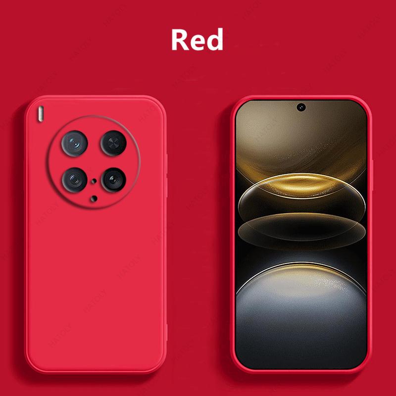 

Жидкий силиконовый чехол для телефона vivo X200 Ultra, мягкий чехол Funda, задняя крышка для vivo X200 Ultra 5G, чехол For vivo X200 Ultra красный