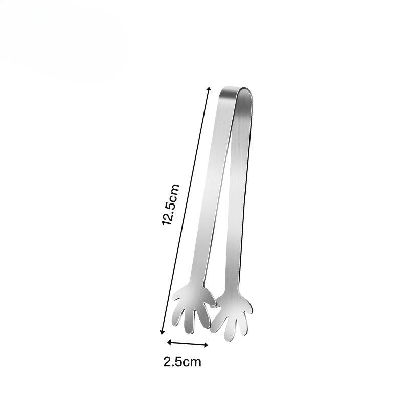Stainless Steel Ice Cube Tongs Ice Particle Tongs Food Tongs Bread Tongs Barbecue Tongs Food Tongs Small Tongs Towel Tongs