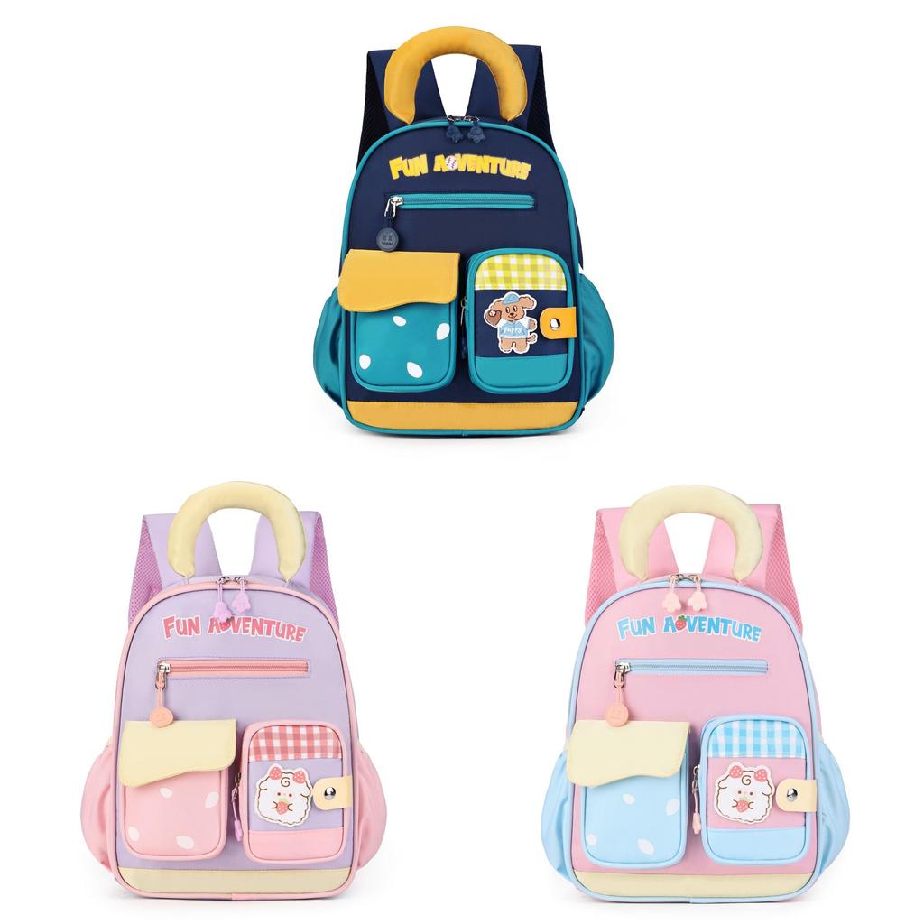 Childrens Double Shoulder School Bag With Cartoon Pattern And Lightweight Design For Toddlers