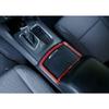 For Dodge Charger 2011- Red Carbon Fiber Cup Holder Cover Frame Accessories