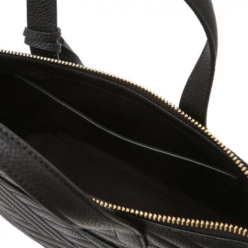 Daks Black Dd Logo Leather Tote Bag Dcba6e360bk