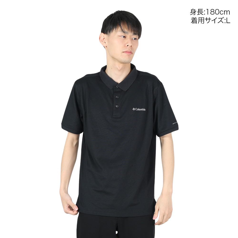 Columbia Cove Dome Butte Solid Piqué Polo AE0412, Men's Medium, Black