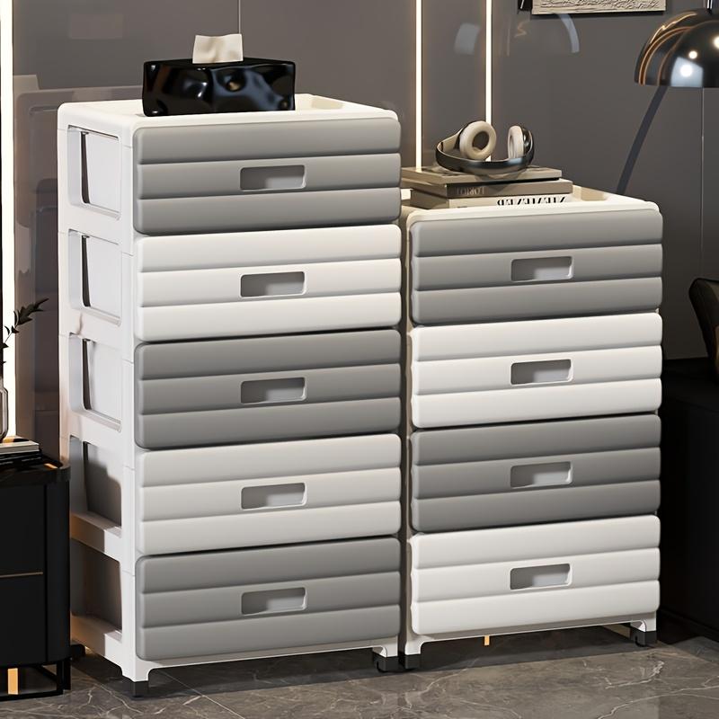 Dulap de depozitare tip sertar cu 5 straturi, cu fante, pentru casă, living, dulap de depozitare jucării, dulap îngust, noptieră simplă