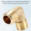 Pack of 5 Brass Elbow Threaded Fittings Corrosion Resistant Threaded Elbows Set Pipe Connectors Set for Plumbing System