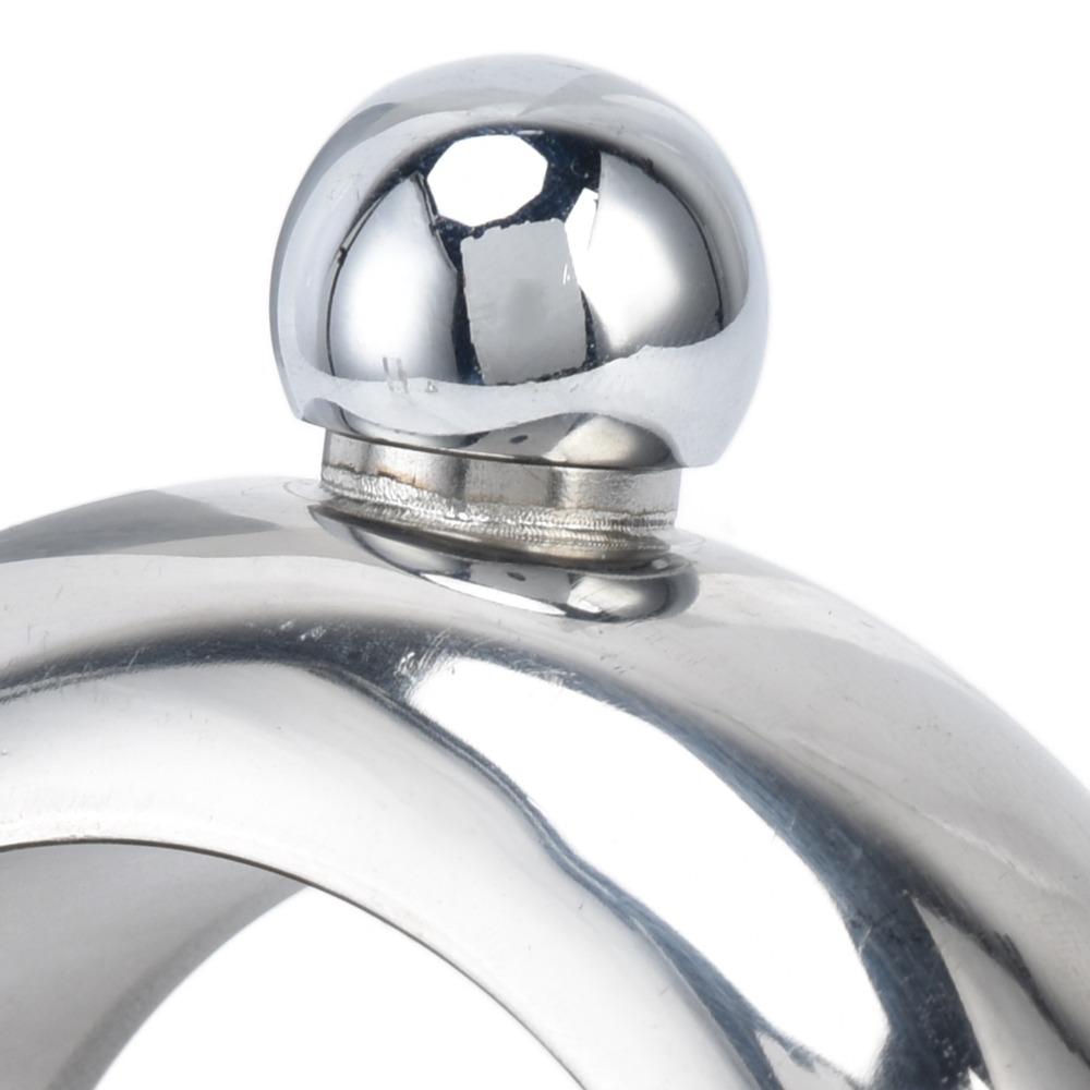 Mirror Polished Hip Flask Silver Stainless Steel Liquor Flask Glitter Bracelet Flask Gift