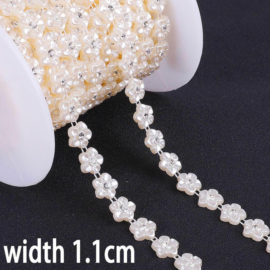 Round Sun Rose Double Pearl Chain for Wedding & DIY Hair Accessories