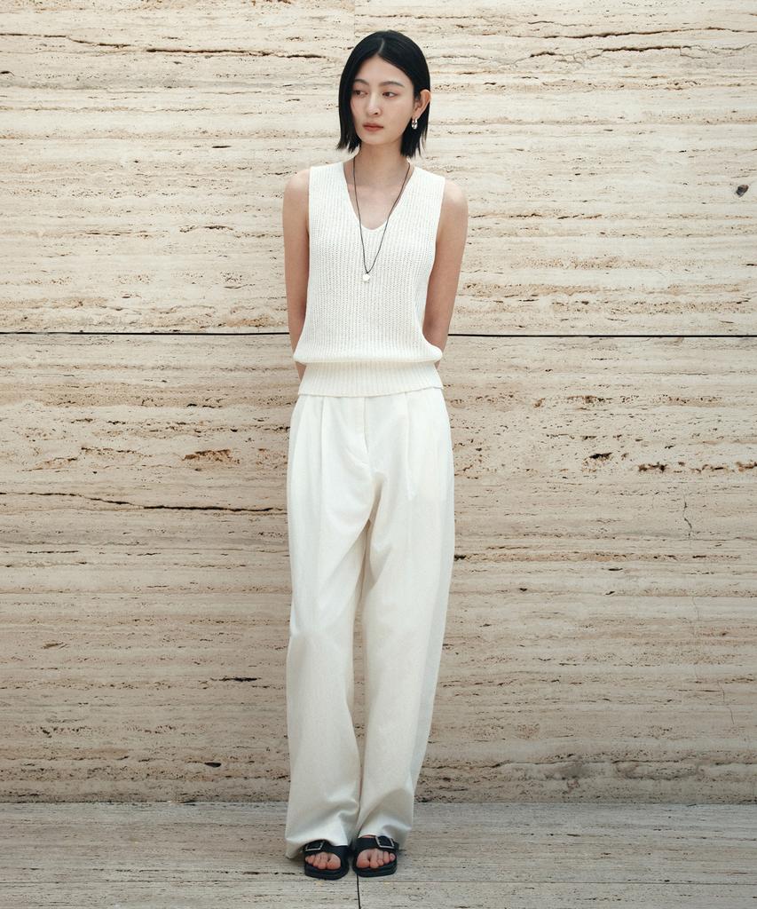 Siyajyu Sipt7197 Boyfit Curved Pants_Ivory