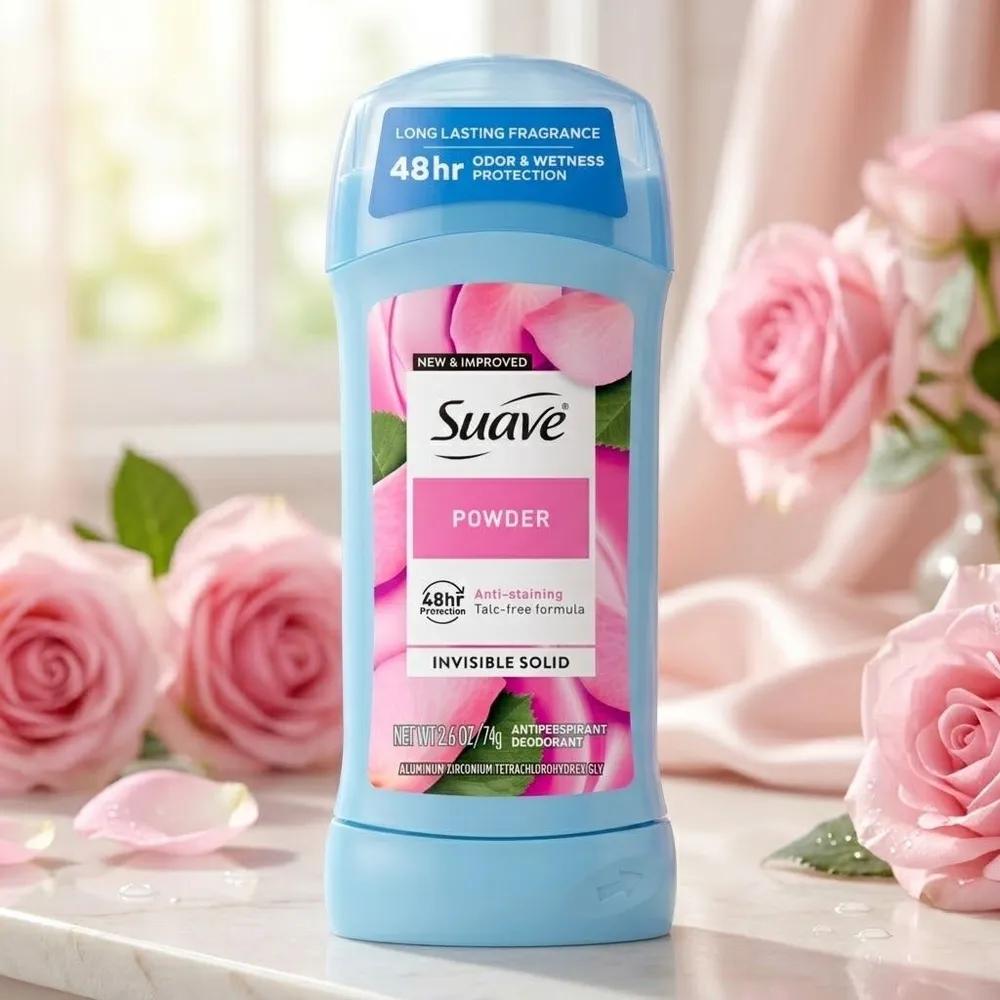 Suave Suave 48-Hour Lasting Deodorant Stick Powder Scent 74g x 2 Packs