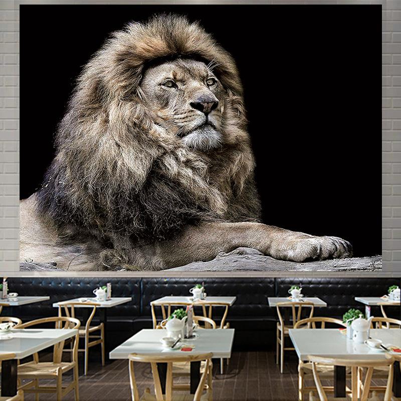 Nordic American Forest Tiger Large Tapestry Wall Hanging  Geometry Hippie Tapestry Home Room Decor Aesthetic Decoration