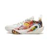 Li Ning DLO1 Ammortizzazione Antiscivolo Resistente all'Abrasione Grip Rimbalzo Scarpe da Basket Basse Uomo Champagne Bianco ABPV009-19