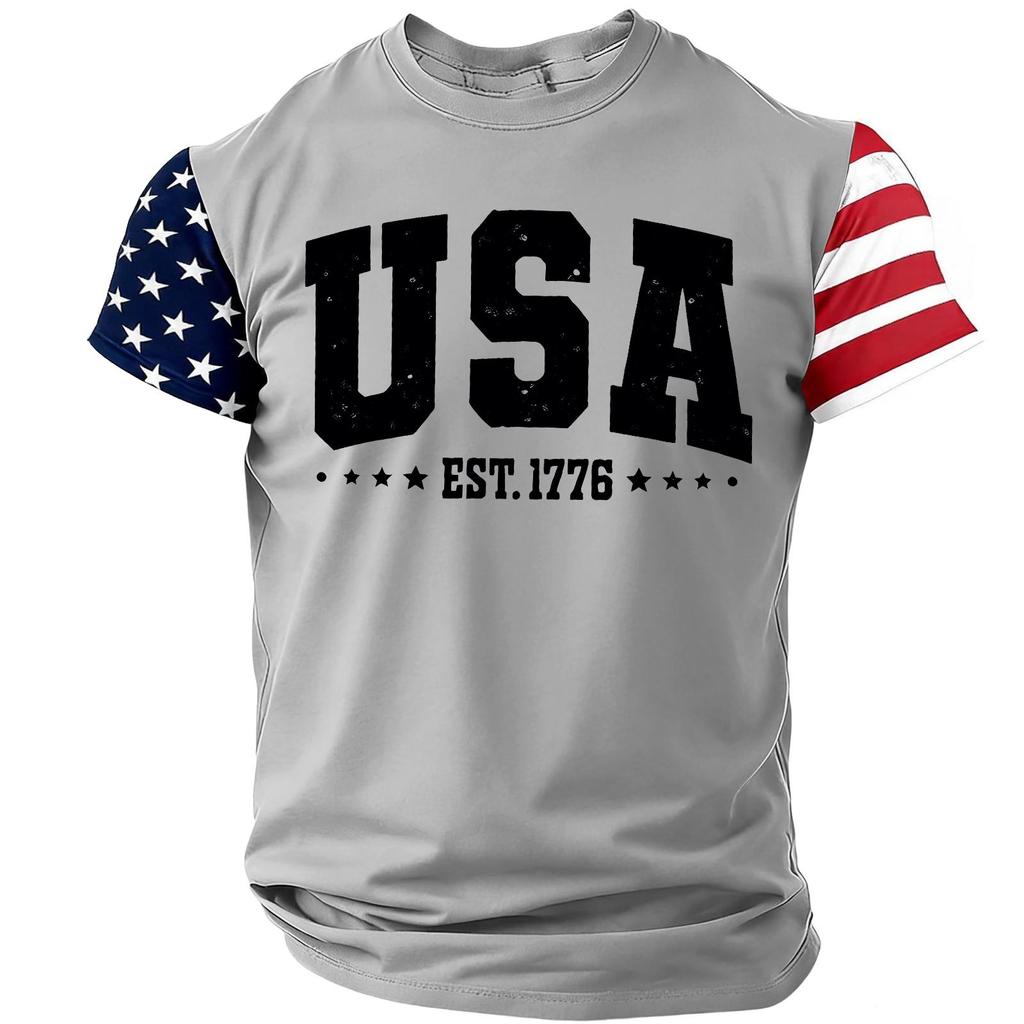 Men's Casual Round Neck Lightweight Breathable Short-Sleeve Top