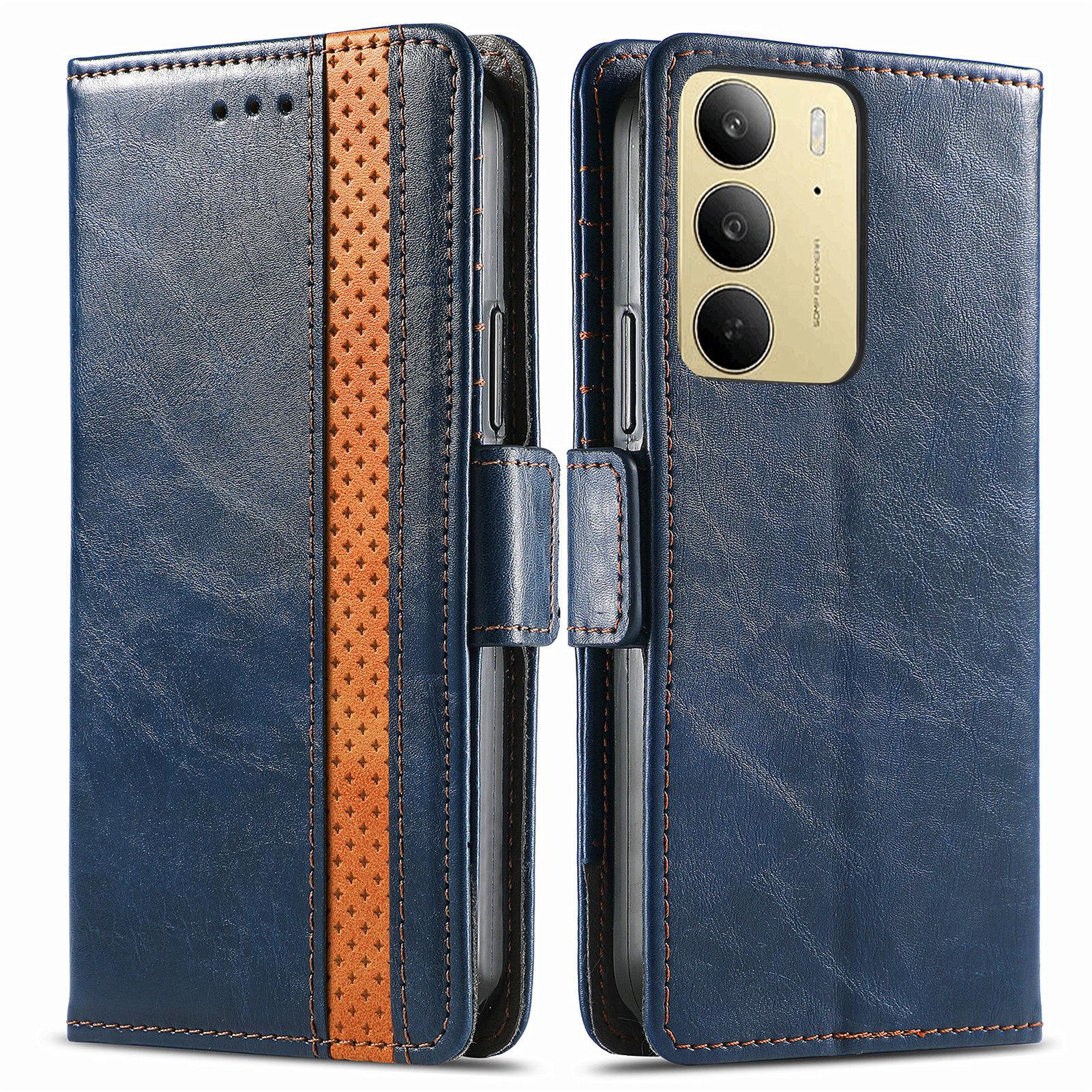 

For Realme C75 4G Phone Cases CASENEO PU Leather Cover Stand with RFID Blocking Wallet Dark Blue