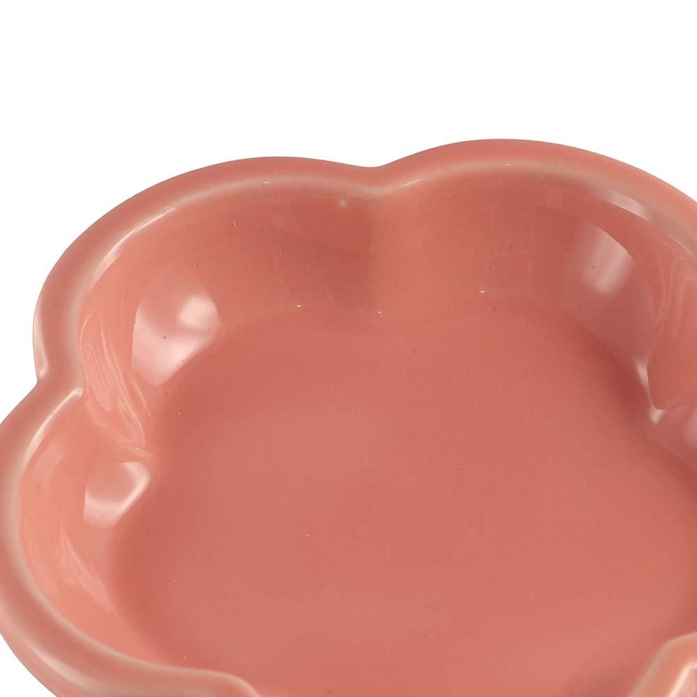 With Flower Design Pet High Foot Bowl Ceramic Dog Food Feeding Basin Cat Bowl  Container