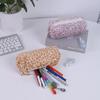 Leopard Printted Pattern Pen Bag Plush Pen Box High Quality Stationery Organizer  School Office
