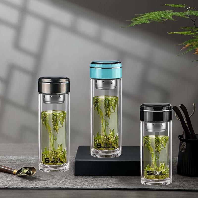 Shuanghan SH-8410 Double-Layer Borosilicate Glass Cup