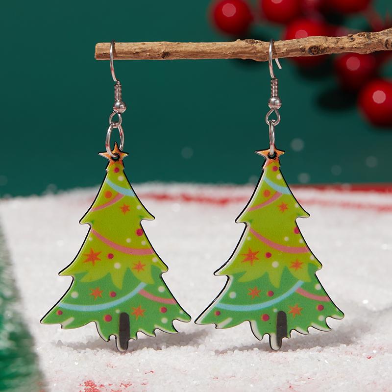 Christmas Series Popular Funny Red Cap Cute Sweater Snowman Pants Drop Earrings for Women unique design Jewelry Present