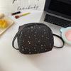 New Canvas Star Print Shoulder Bag for Women Fashionable Shell Shape Crossbody Casual Daily Handbag