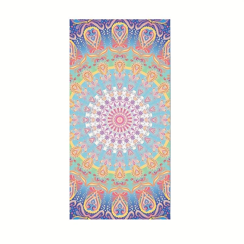 Quick-Dry Tropical Mandala Beach Towel | Soft, Absorbent & Lightweight | Fantasy Woven Towel for Travel & Poolside