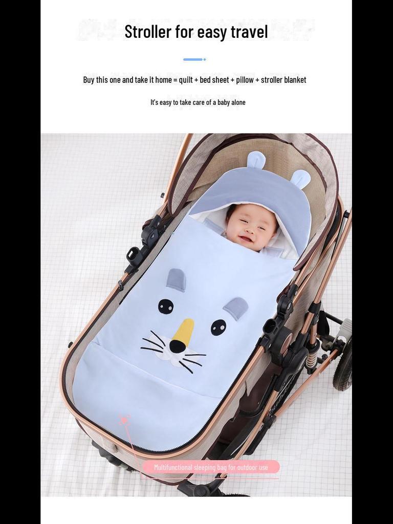 Newborn Anti-Startle Sleeping Bag - Thick Cotton Blanket for Spring/Winter