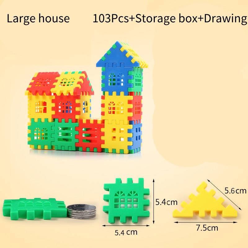 Big Chunky House Building Blocks Toy For 3-6 Year Old Girls And Boys 50-100 Pieces