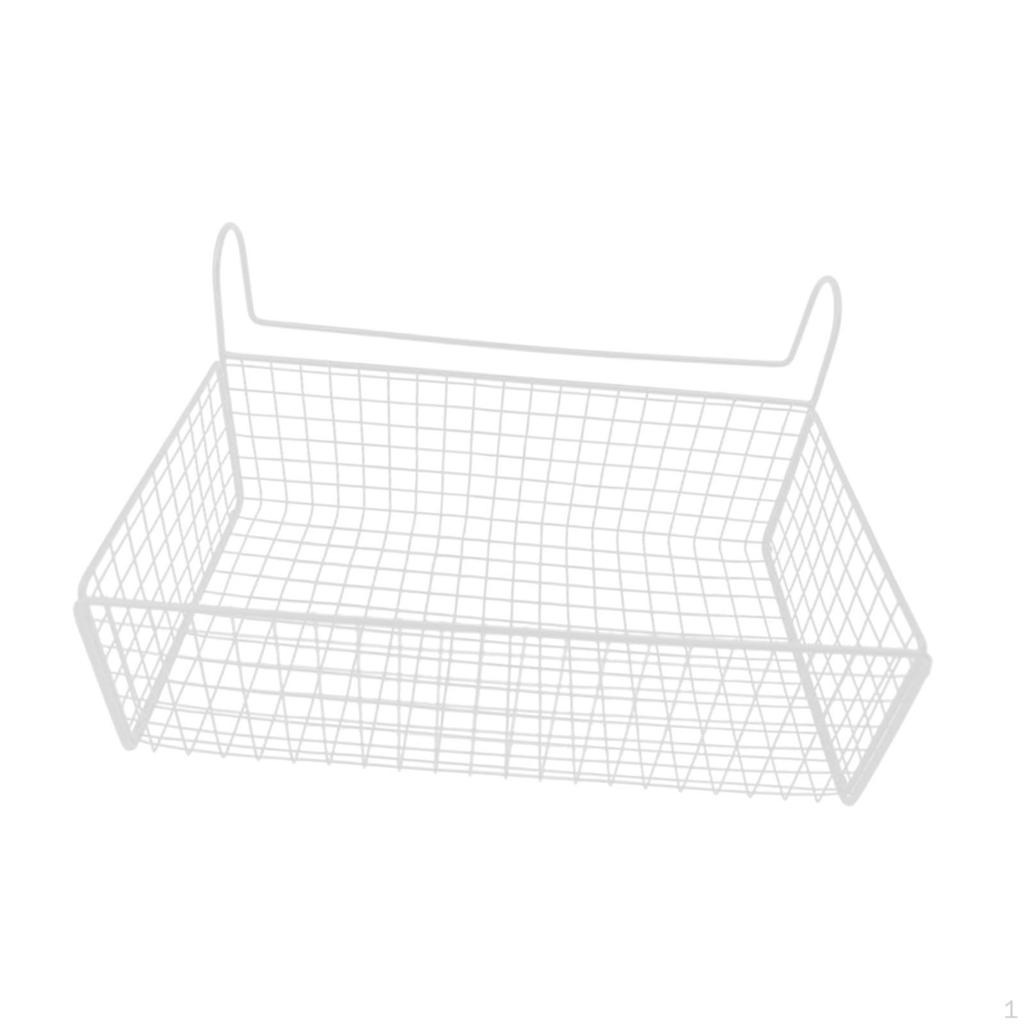 Bedside Hanging Storage Basket Beside Shelf Iron Rack Organizer for Cubical Wall Dormitory Apartment