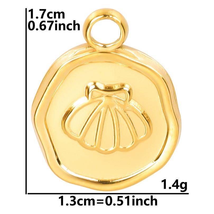 5pcs Pvd Round Charm Tool Wrench Sword Animal Stainless Steel Pendants For Jewelry Making Bracelets Keychain DIY Bag Charms Bulk