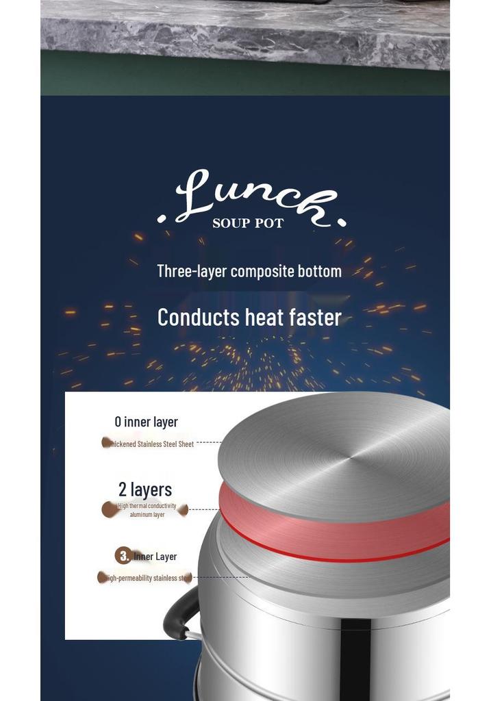 Large Capacity Stainless Steel Steamer Pot, Single & Double Layer, Multi-purpose for Induction & Gas Stoves, Ideal for Steaming Mantou.