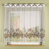 Flowers With Embroidery Effect Ready-Made Jacquard White Curtain With Flowers 250X160 Cm
