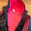 [USED] adidas bench coat black pink small