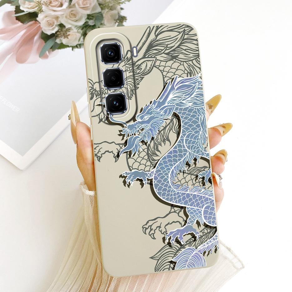 For Infinix Hot 50 Pro Plus 4G Case X6880 Cool Owl Dragon Painted Cover Soft TPU Phone Case For Infinix Hot 50 Hot50 Pro 4G Bags