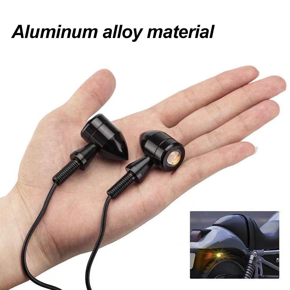4Pcs 8mm Motorcycle LED Turn Signal Light Signal Lamp Indicators Blinker Flashing Lamp Universal Fit for Most Motorcycle,Dirt Bike,Street Bike