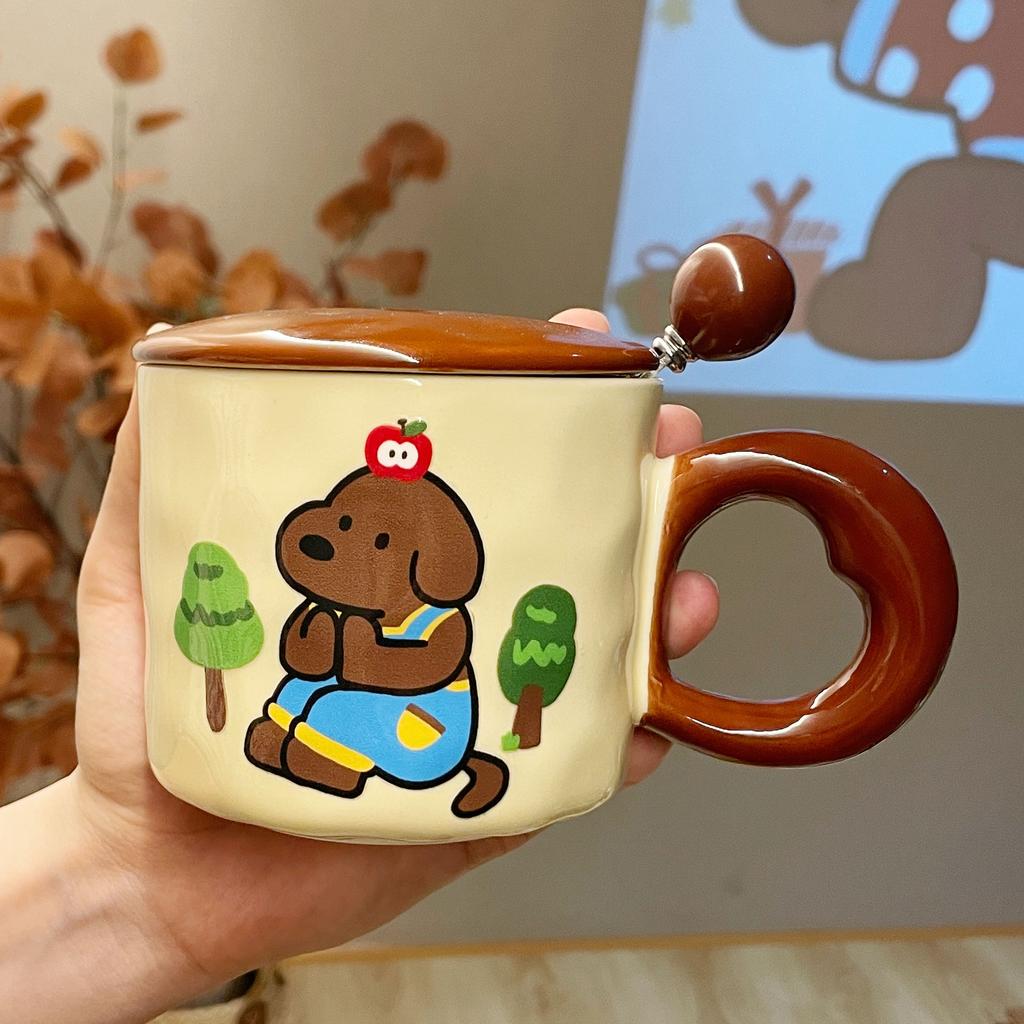 Graduation Gift Souvenir Girl Ceramic Mug Puppy Water Cup Practical Coffee Cup Birthday Gift