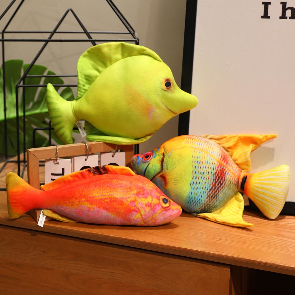 Kreative Simulation Meeresfisch bunter Feenfisch Puppe Plüschtier Fischpuppe Heimkissen Kissenpuppe