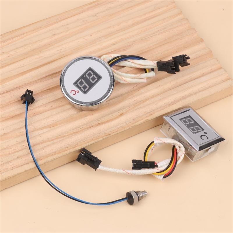 Round/Square Temperature Digital Display Meter Household Natural Gas Water Heater Liquefied Replacement Accessories