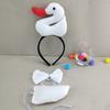 Rock Ente Gänse Stirnbänder Kragen Schwanz Tier Gänse Haarreif für Kinder Shows Ente Tier Stirnbänder Cartoon Kostüm