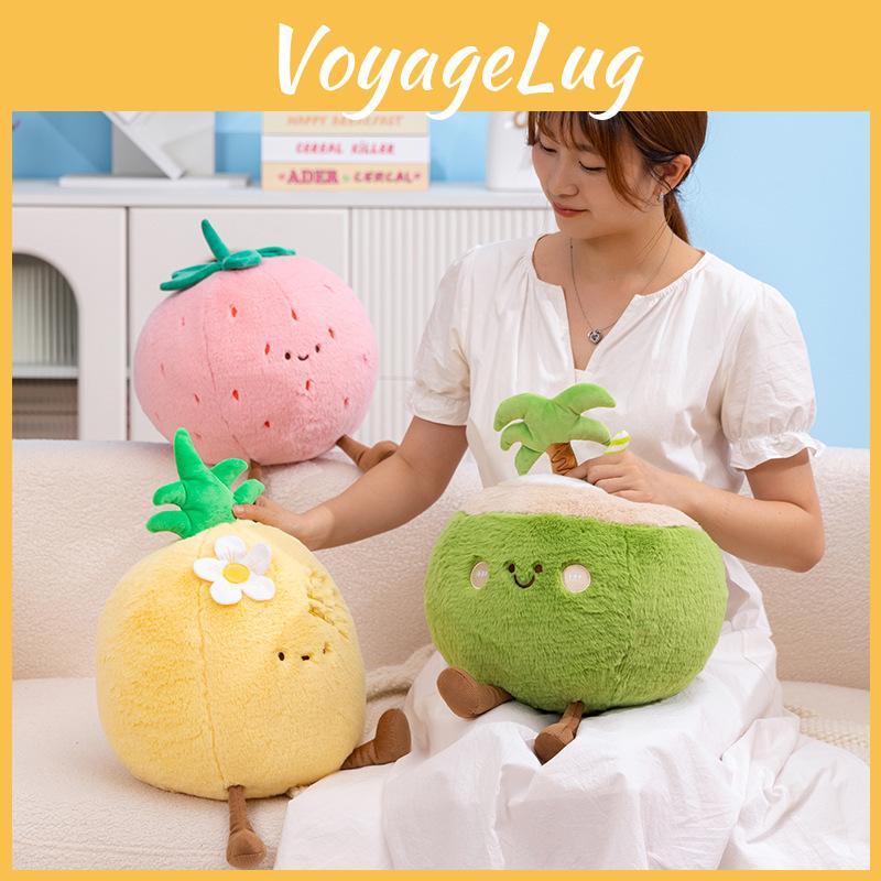 Shaped Plush Watermelon Fruit Toy Pillow Ornament For Cozy Home And Bed Decor