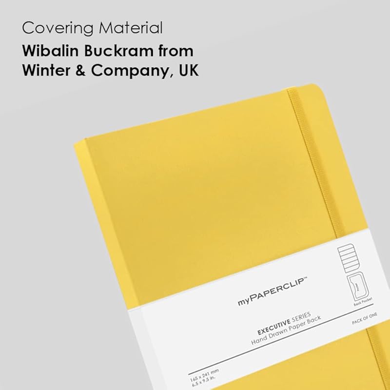 myPAPERCLIP Executive Series Notebook, Large (165 x 241 mm, 6.5 x 9.5 in.) Ruled, ESX192L-R Yellow жёлтый