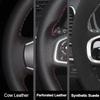 Für Ford Mondeo Fusion 2013- EDGE 2015- Handgenäht rutschfest Schwarz Leder Wildleder Auto Lenkradabdeckung