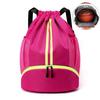 Waterproof No. 7 Basketball Bag with Shoe Compartment, Wet/Dry Separation, Drawstring Backpack for Students, Foldable Storage, Swim Bag