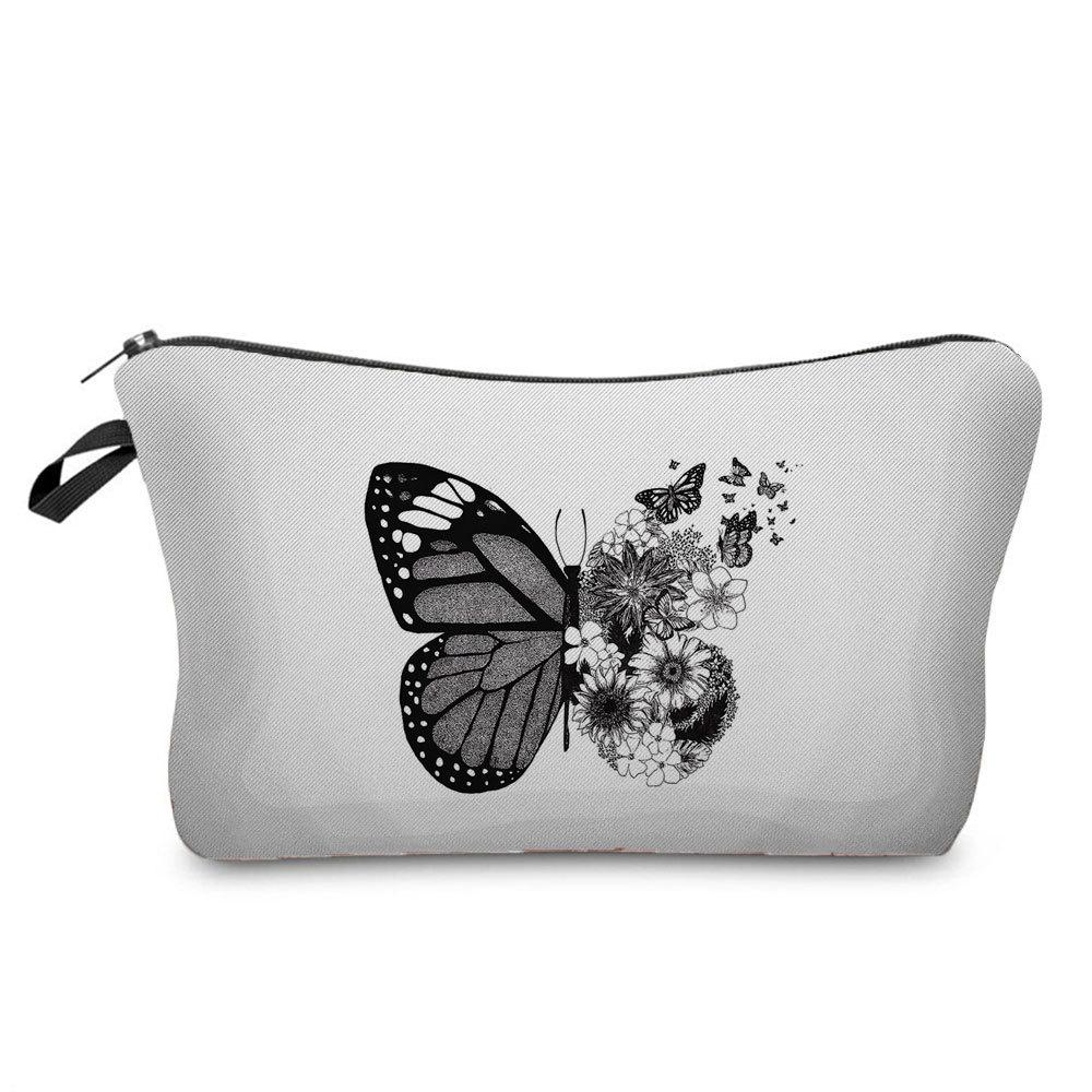 Women Flower Print Cosmetic Bag Toiletries Organize Travel Storage Case 6670