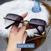 Vintage Frameless Sunglasses New Summer Sun Visors Square Sunglasses for Woman Lenses UV400 Women Sunglasses