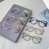 Luxury Brand High Quality Frame Women Trendy Retro Metal Glasses Blue Light Blocking Vintage Cat Eye Decor Eyewear