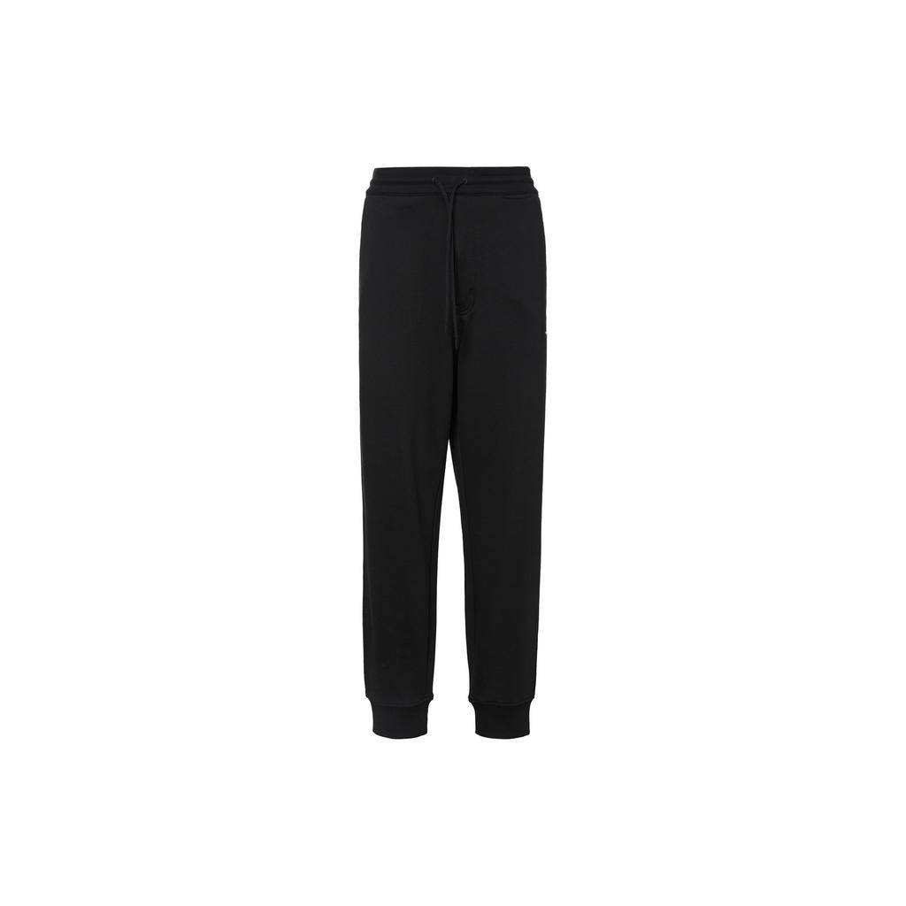 adidas Y-3 Organic Cotton Terry Cuffed Pants Black Men Streetwear H44799