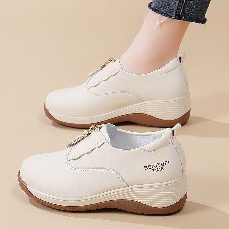 

Осенняя модная обувь удобная и не утомляет, повседневная обувь, обувь для ходьбы, дышащая и не душная женская обувь 35 белый