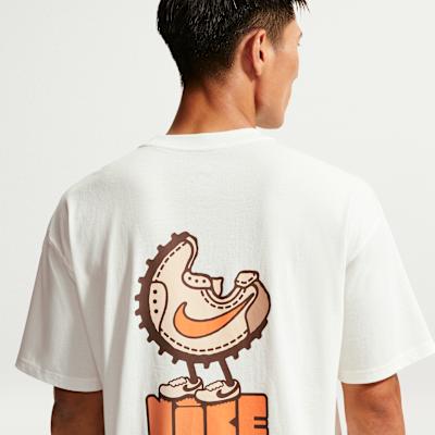 Nike Sportswear T Shirts Men's Sail White Crew Neck Moderate Straight